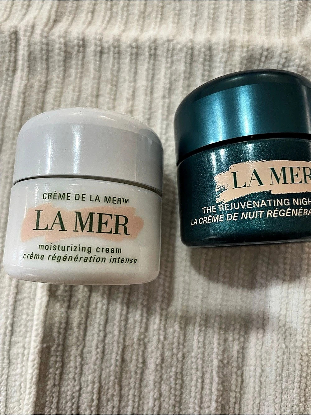 La Mer EMPTY JARS good for travel La Mer cream & night cream